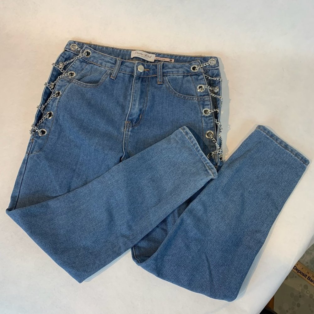 Eyelet Chain Boyfriend Jean Denim Blvd Los Angeles